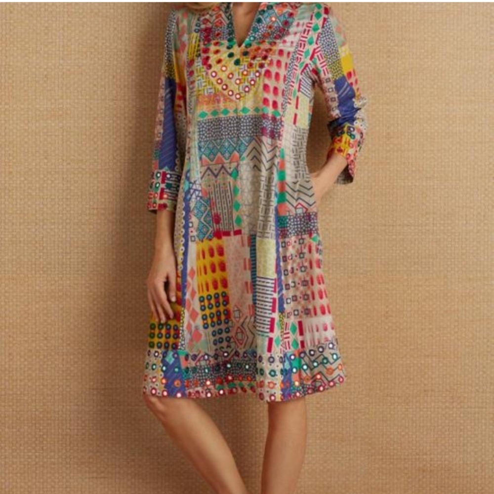 Soft Surroundings Summerfest Patchwork Print Boho… - image 1